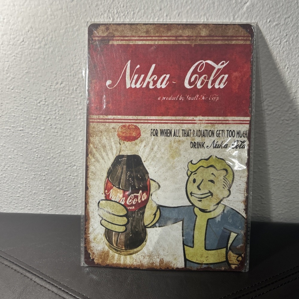 Nuke Cola Fallout Decor Metal Plate